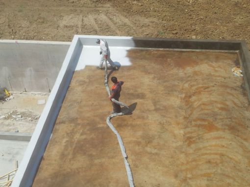   Polyurea Sprey Açık Teras Su Yalıtımı Uygulaması