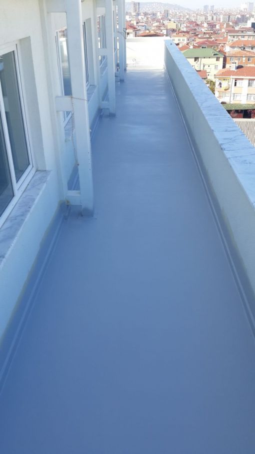   Polyurea Sprey Açık Teras Su Yalıtımı Uygulaması