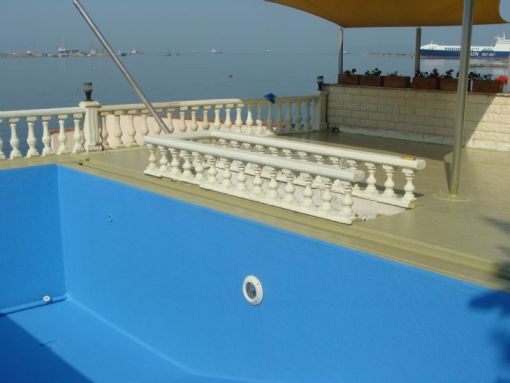  Polyurea Sprey yüzme havuzu, Su Parkları ve Oyun Alanları Su Yalıtımı Uygulaması